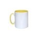Mug bicolore blanc et jaune à sublimer