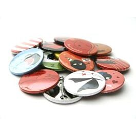 500 badges vierges 25mm avec épingle
