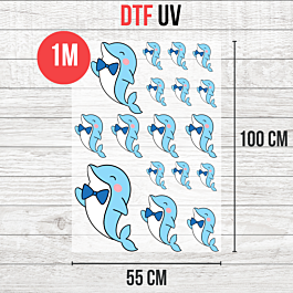 Planche de Transfert DTF UV - 55 cm x 1 mètre