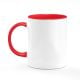 Mug bicolore blanc et rouge à personnaliser