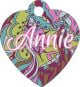 10 médailles pour animaux forme coeur