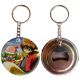 100 badges porte-clés décapsuleur - 58mm