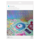 8 FEUILLES ADHESIVES IMPRIMABLES POIS HOLOGRAPHIQUES