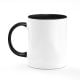 12 Mugs bicolores avec intérieur et poignée noir