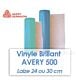 Bobine de Vinyle AVERY 500 Brillant 3/5 ans Laize 24 ou 30 cm - 47 couleurs