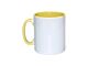 Mug bicolore blanc et jaune à sublimer