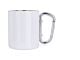 Mug Métal Blanc Anse Mousqueton Argent