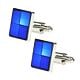 2 boutons de manchettes carré