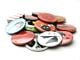 100 badges vierges 50mm avec épingle