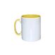 Mug bicolore blanc et jaune à sublimer