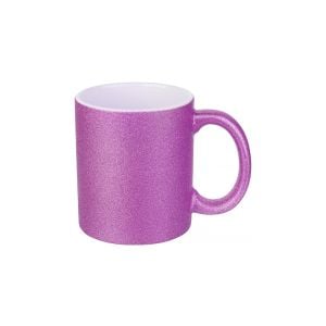 Mug pailleté violet à personnaliser