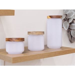 Pot en verre givré sublimable 3 tailles
